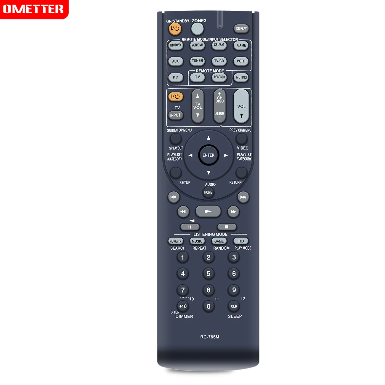 RC-765M Black Wireless Handheld OEM Replacement Remote Control For