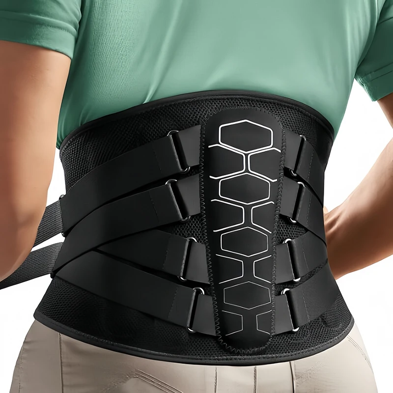 

Бандаж для спины для облегчения боли в нижней части спины с системой шкива и поясничной подушечкой, поясничный пояс для поддержки бернической грыжи
