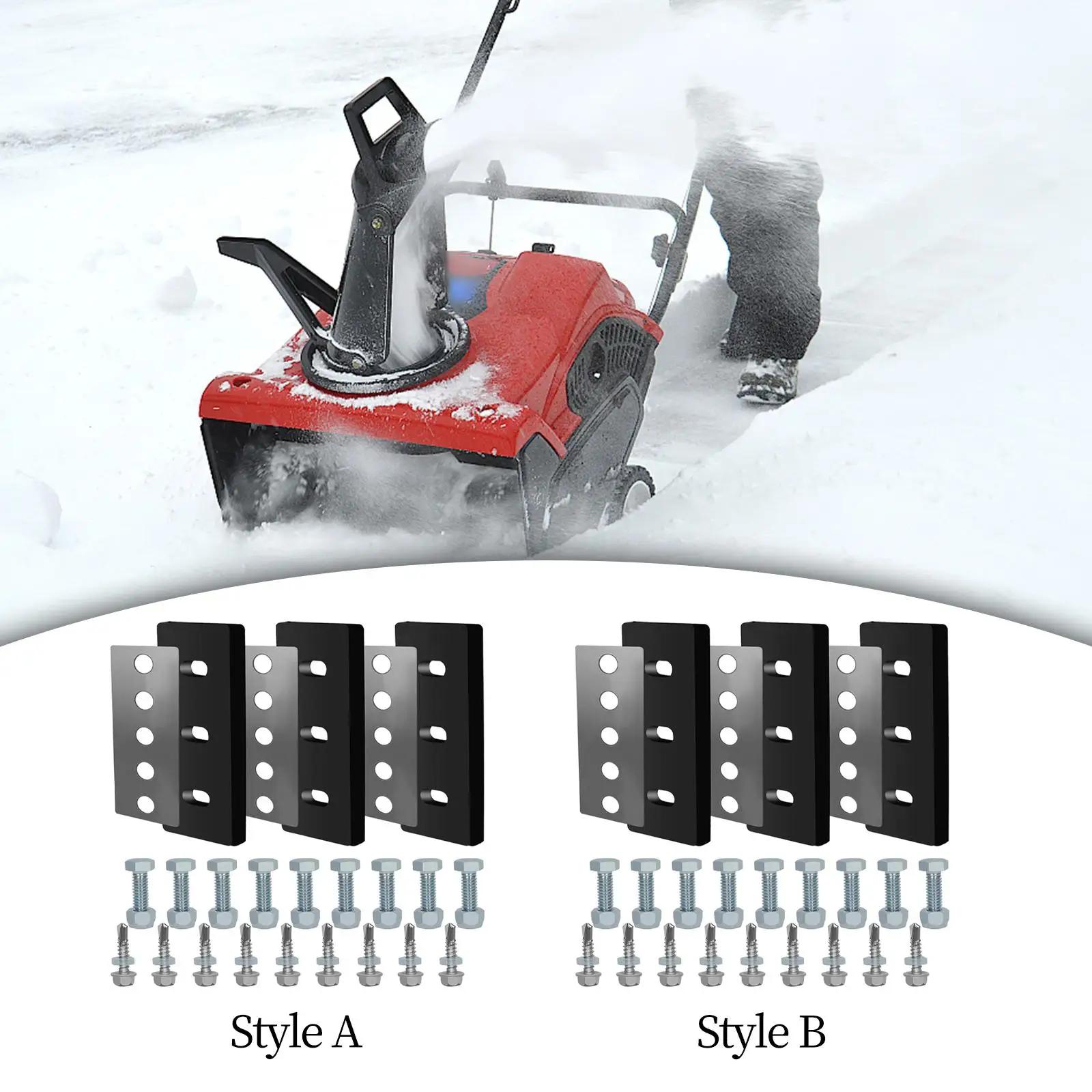 Snow Blower Impeller Modification Kit 9 Self Tapping Screws Snow Blower Impeller Refit for Snow Thrower Snow Throwing Machine