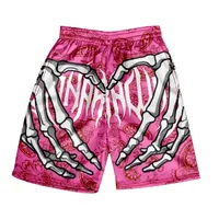 Summer Men Skull Shorts Kids Training Multicolor Shorts Boys Girls Sports Breathable Shorts Adult Hip Hop Short Pants Streetwear 1