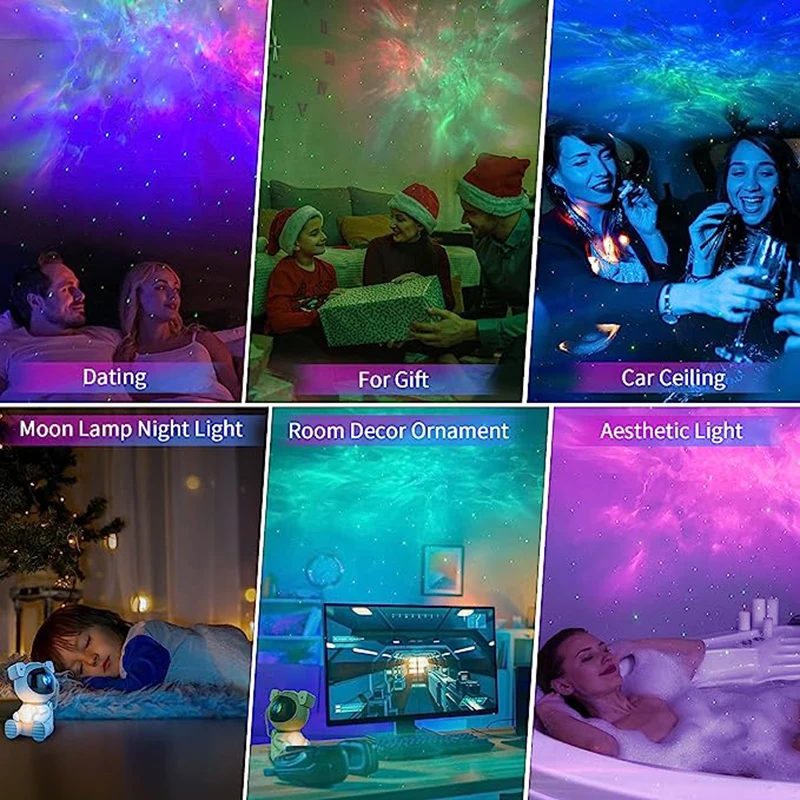 

Bedside Nightlight Atmosphere Light Colorful Starry Sky Nebulae Water Pattern Flowing Atmosphere Sense Birthday Party Light