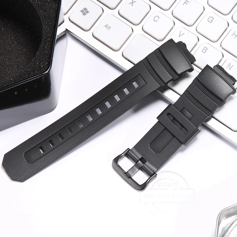Men's Waterproof Resin Watchband - 16mm Rubber Strap Replacement Accessories
