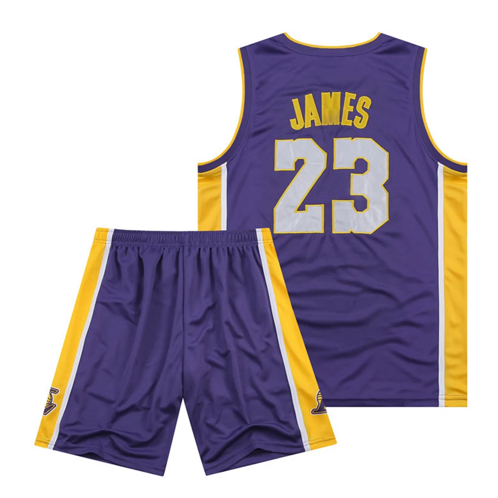Lakers LeBron James No. 23 Basketball Suit 2-piece Set