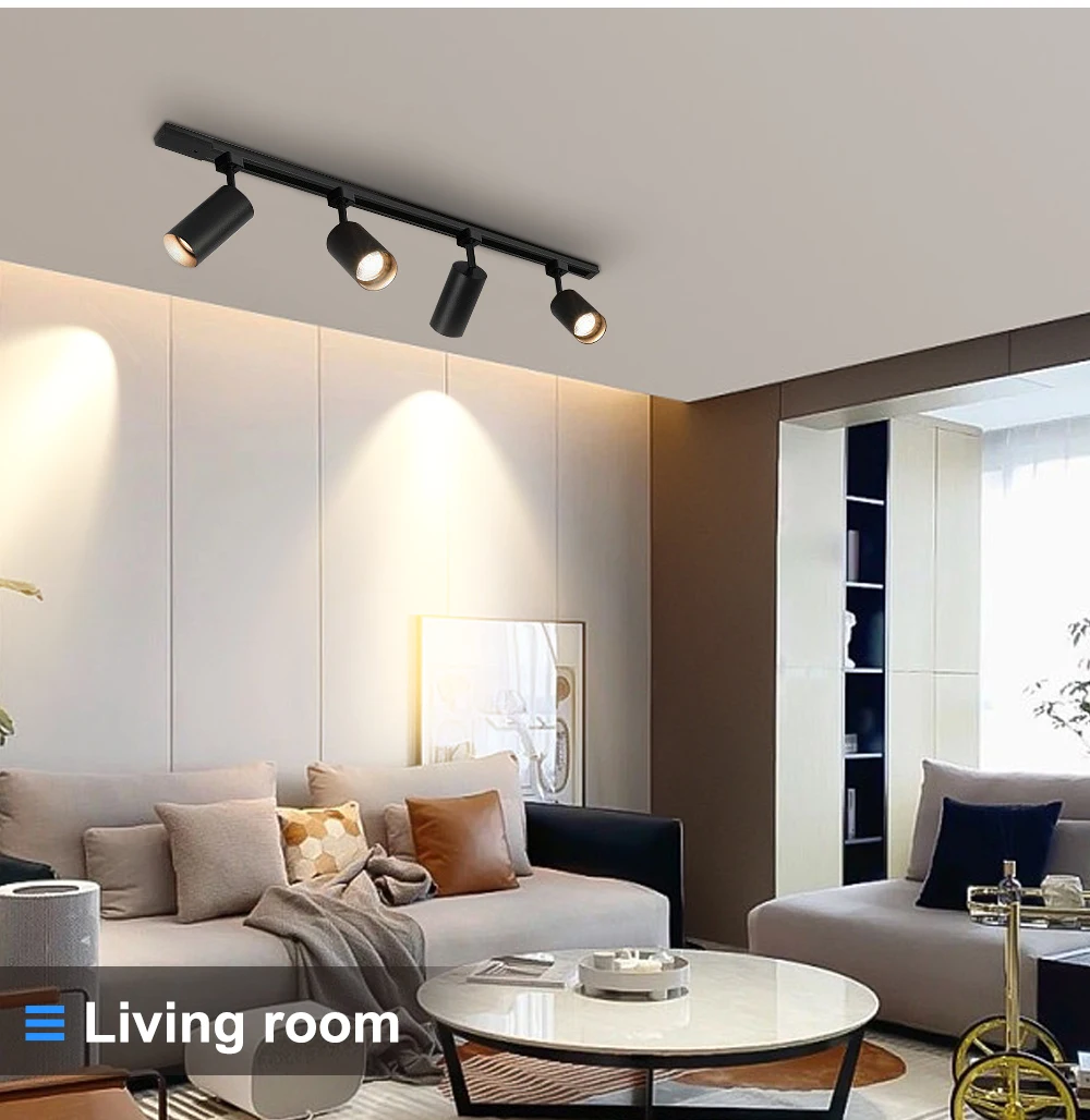 Description Picture 5 of itemSet Track Lamps led strip lights LED Spot Lighting Track Light Fixtures Ceiling Wall Living Room Tracks Spots Home Rail lighting