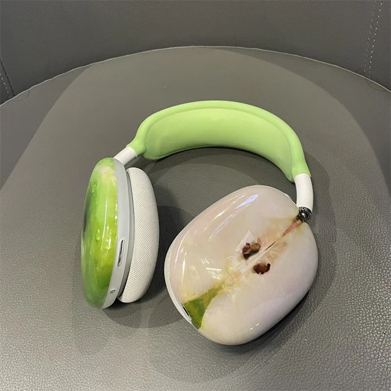 Airpods Max Pro 風 Green Fruit Series Y2K Airpods Max Headphones Case Cover 3D Resin
