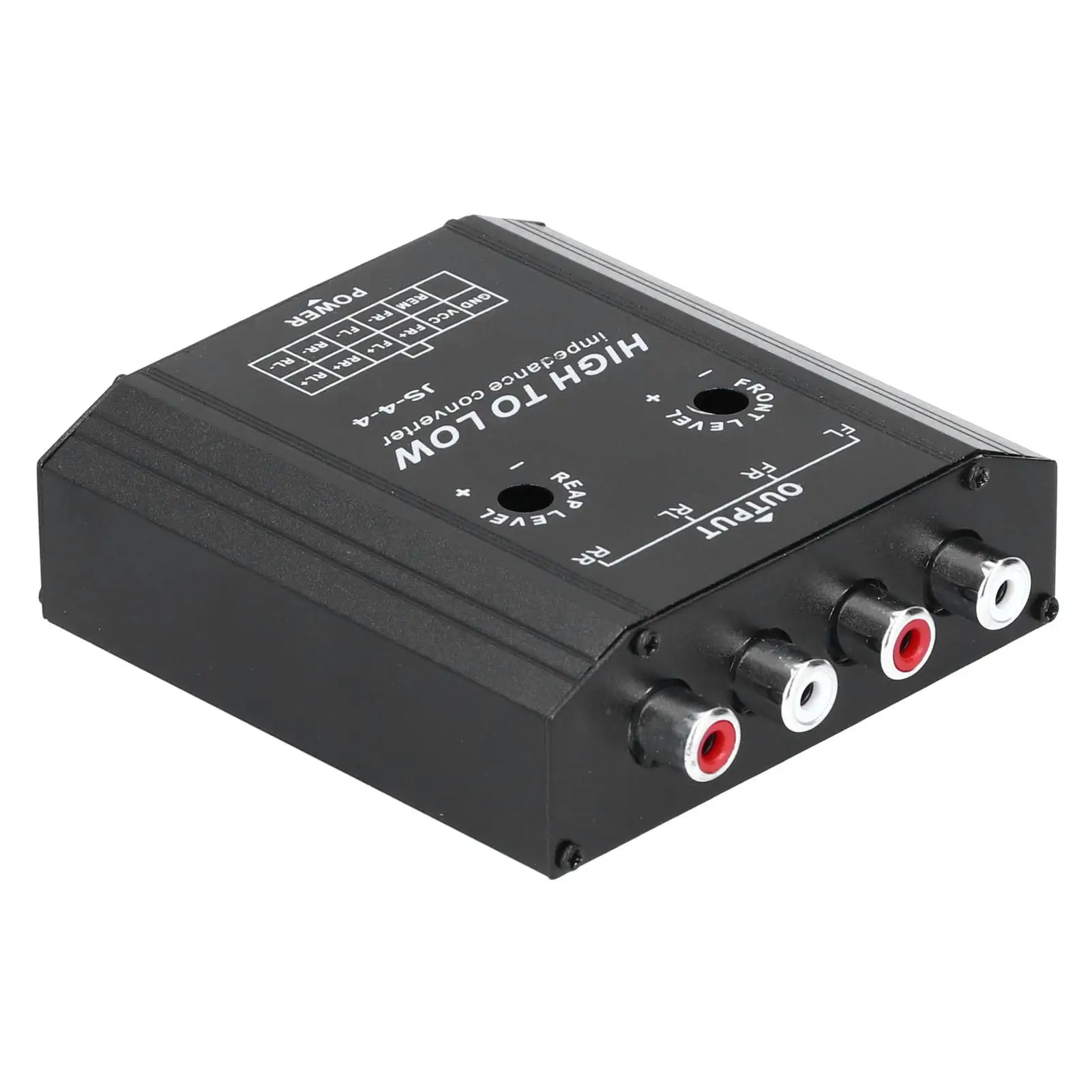 12V 4CH Audio Impedance Converter High to Low RCA Line Car Stereo Radio Speaker Filter