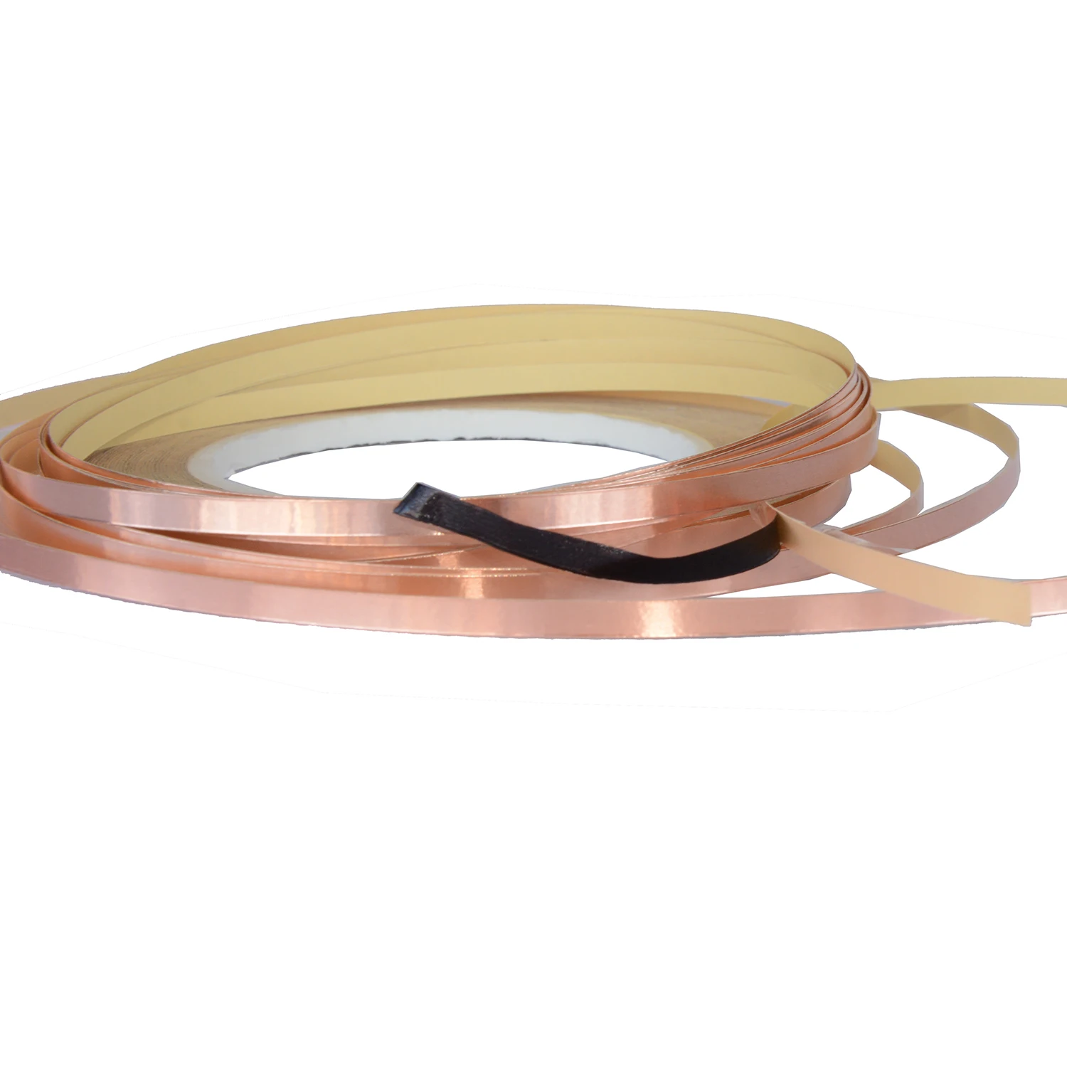 2st Koperfolie Tapekit voor Glas-in-Lood, 5mmx20m Dubbelzijdig Zelfklevende Geleidende Tape met Plastic Schraper Benodigdheden voor EMI-Afscherming Elektrische Reparatie Gitaardemping