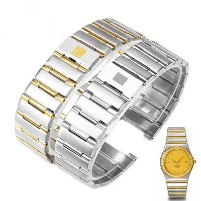 

Watch Accessories Solid Steel Strap FOR Omega Constellation Series Bamboo Bracelet Watch Band Men Women Notch 23*14mm 16*11mm