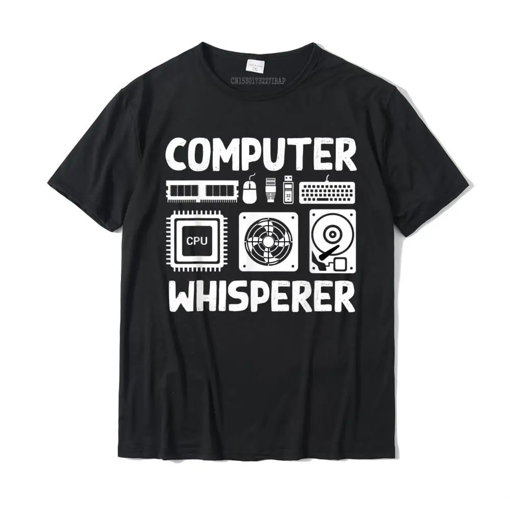 

Programmer Coder Developer Programming Computer Whisperer T-Shirt Latest Men Tshirts Leisure Tops Shirts Cotton Classic