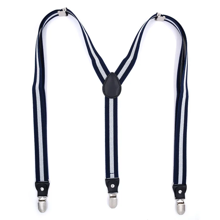 Men Suspenders 3 Clips-on Buckle Straps Adjustable Elastic Y-Back Braces for Wedding Suit Skirt Accessories Gift 2.5 X115cm