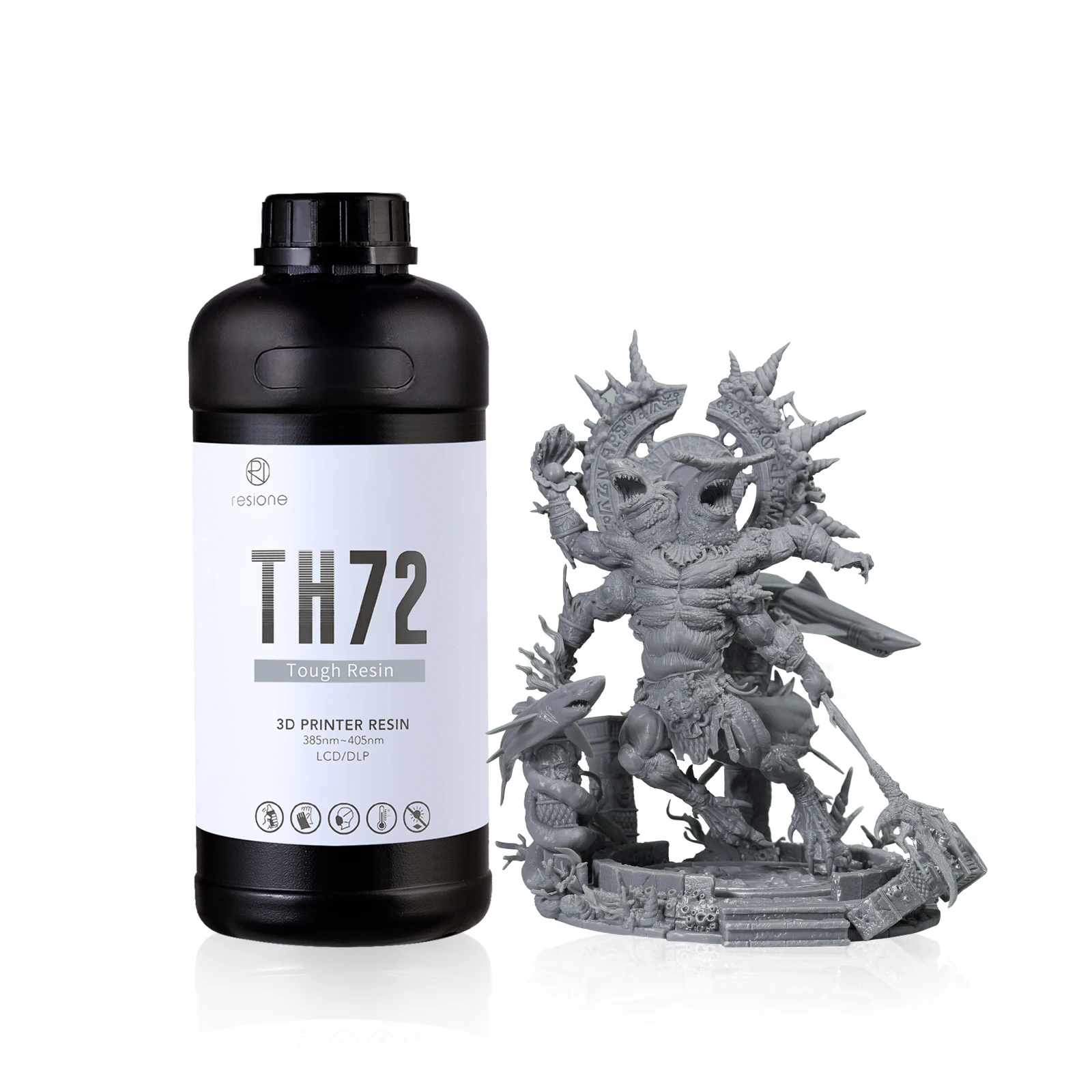 RESIONE Flexible Tough TH72 3D Photopolymer Resin with Long-Lasting Toughness and High Elongation For Elegoo Anycubic Printer