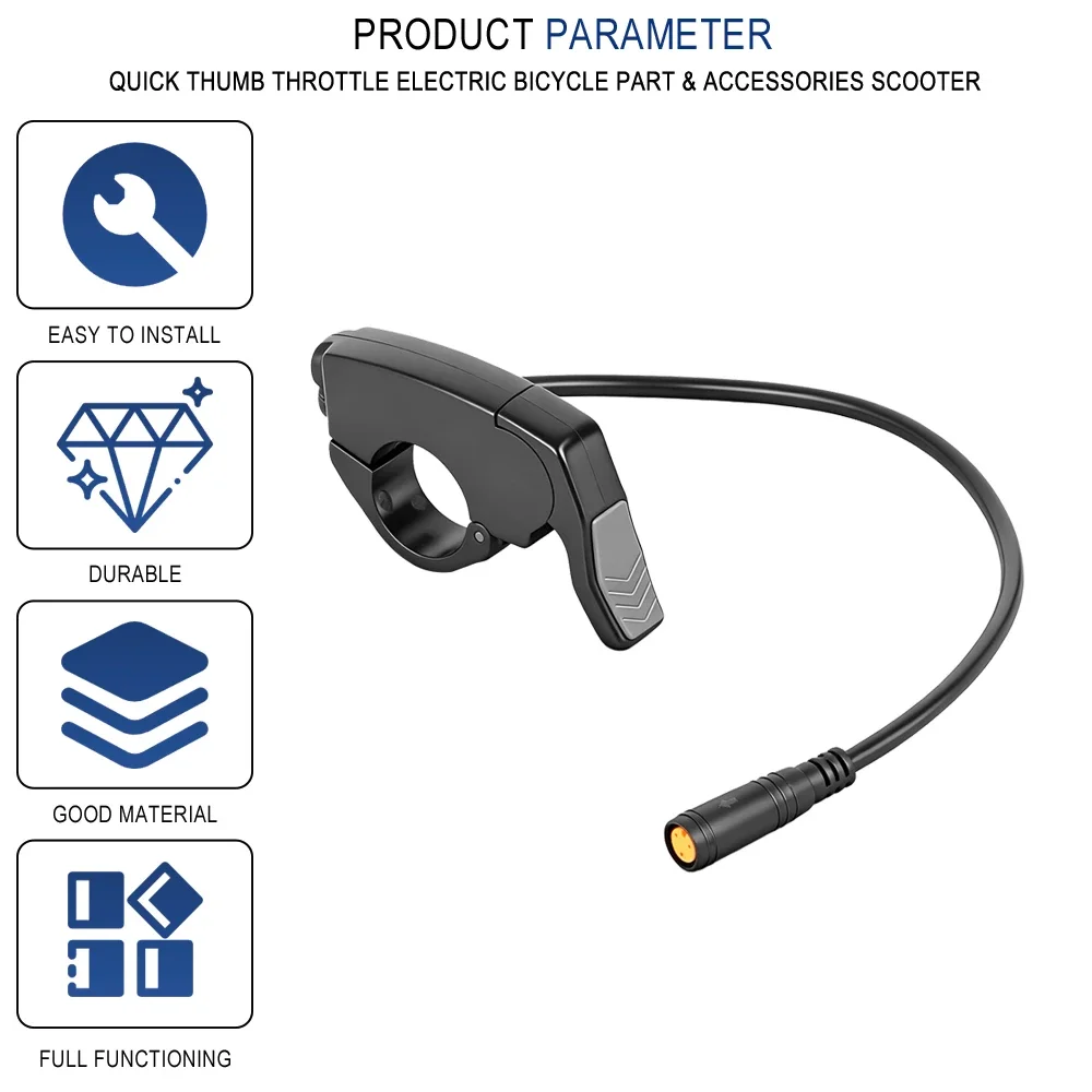 TT009 Fingerdrossel E-Bike Daumendrossel 36V 48V 60V 72V für Elektrofahrradlenker 22mm Links Rechts Roller Beschleuniger – Detail 11