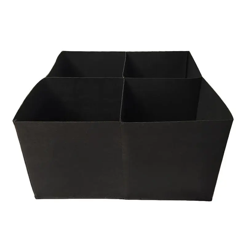 

Fabric Raised Garden Bed Raised Planting Bed With 4 Divided Non-Woven Fabric Breathable Gardening Planter For Carrot Onion