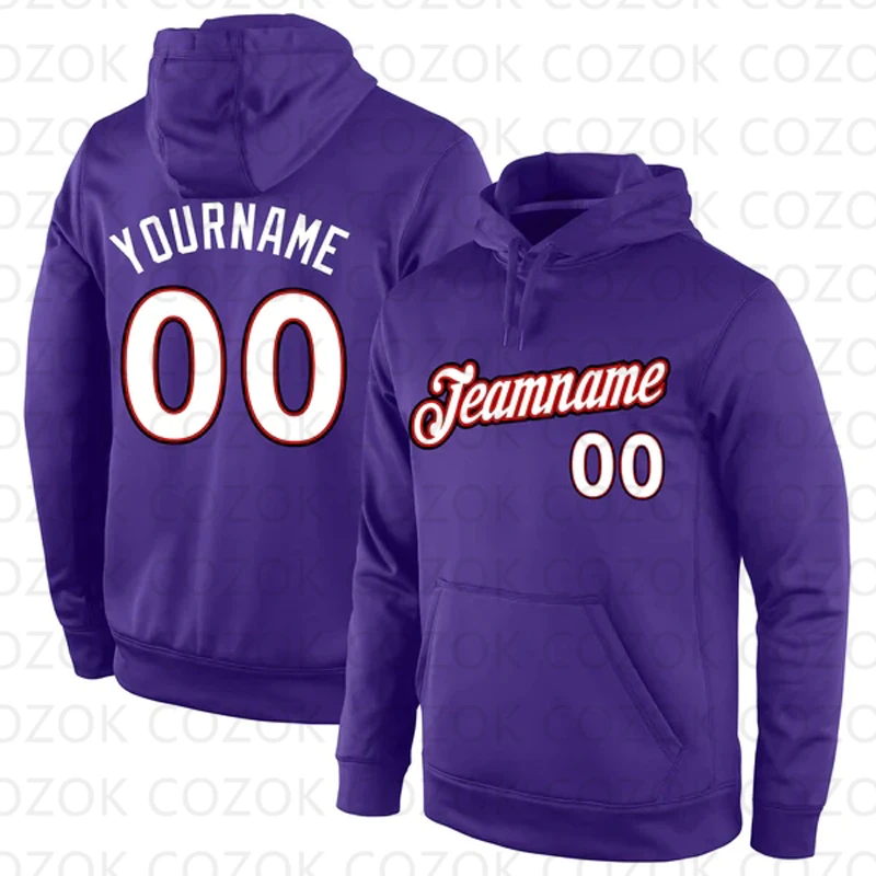 Customized Hoodie Purple Yellow Jersey 3D Printed  Unisex Pullovers Hoodie Casual Sweatshirts