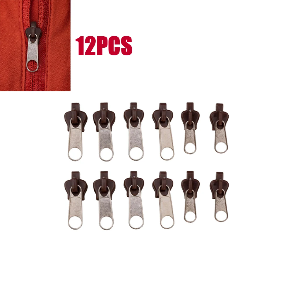 12PCS Brown Silver