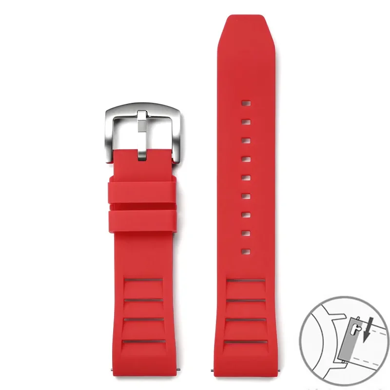 Breathable Silicone Waterproof Sport Watch Band with Quick Release