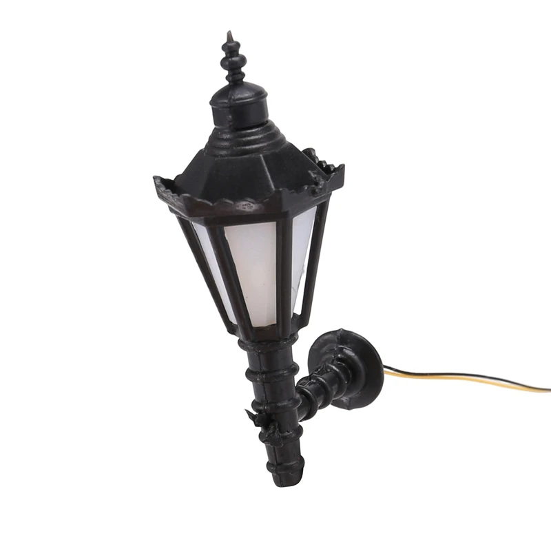 기차 철도 공원 Led 램프 포스트, 벽 조명, 모델 4.3cm, 3V, 정원 램프, 미니어처 풍경, 5 개