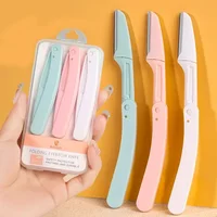1/3pc Safe Folding Ladies Face Shaver Eyebrow Trimmer Blade Anti-Scratch Razor Makeup Tools Eyebrow Trimmer Face Razor for Women 1