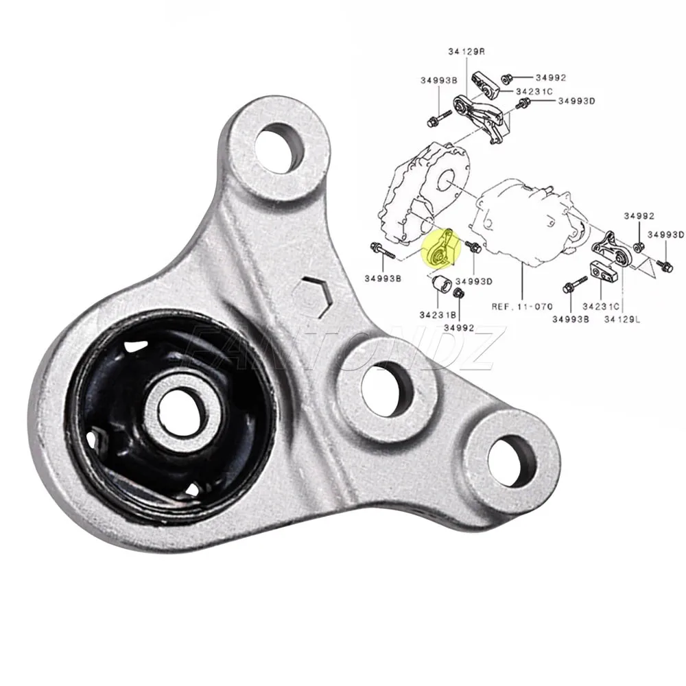 For Mitsubishi Outlander PHEV 2013- Rear Motor Installation Bracket 3517A053 3517A090 Bracket Mounting Rear Differential