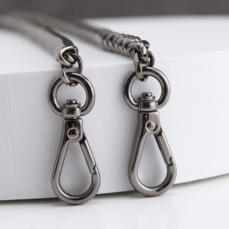 TINBERON Chain Bag Strap Metal Decoration Chains Underarm Crossbody Shoulder Straps Replacement Gun Black Bag Chain Accessories