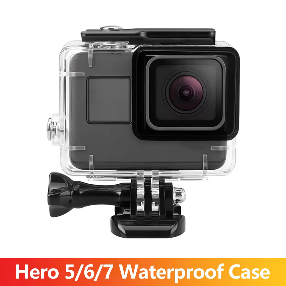 Vandtæt hus 45m til GoPro Hero 5/6/7 Sort - Dykkeraccessorie