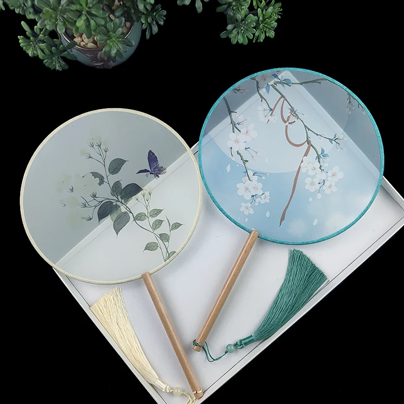 

Circular Fan Antique Fan Chinese Style Classical round Fan Eight Pieces Ancient Han Chinese Clothing Accessories Tassel