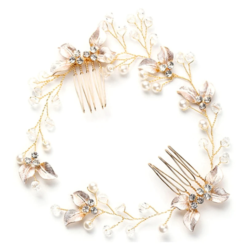 

Pearl Leaf Comb Headband Hair Accessories Ladies Headband Headband Wedding Accessories Headband Headwear