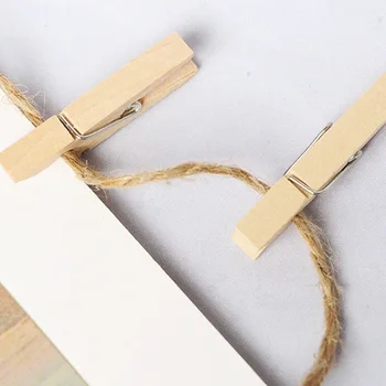 50/100 Pcs Mini Natural Wooden Clips Photo Clips DIY Wedding Party Wooden Clip Organisatoren Gadgets Pour La Maison Pegs 2