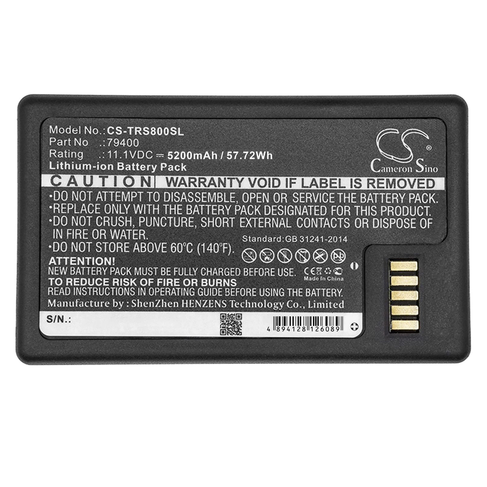 Greenbattery Cameronsino 5200Mah 11.1V 57,72Wh Attrezzatura, Rilievo, Test Batteria Agli Ioni Di Litio Per Trimble 79400,99511-30, Spectra Focus 35
