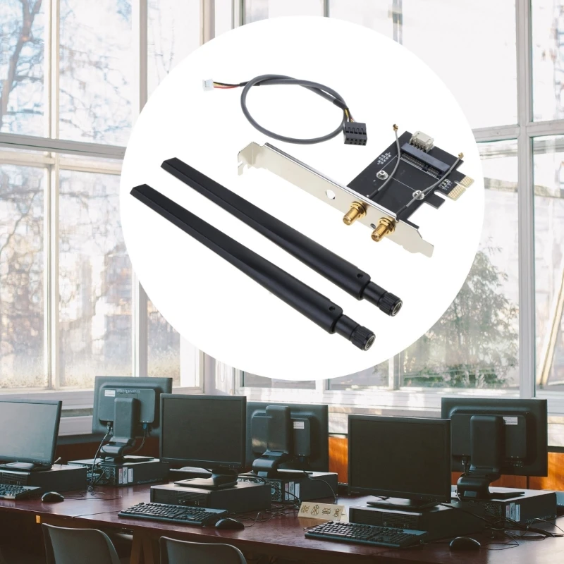 미니 PCI-E를 PCI-E 어댑터 WiFi 및 호환 가능으로 업그레이드했습니다.
