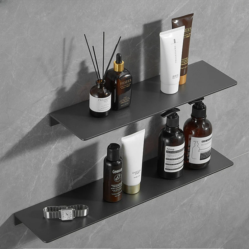 Bathroom Metal Wall Shelf,Black Floating Shelf,Shelves for Wall Storage,Wall Mounted bathroom storage organizer,Household items