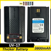 Baofeng UV-17 Pro Max Battery 3800mAh Thicker Version BL-17UV Plus Rechargable Li-ion Batteries USB-C For UV-17L UV-17 PRO Radio 1