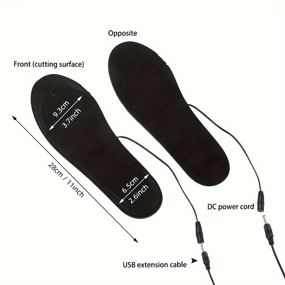 1pc USB Heated Insole, Foot Warmer, Sock Warmer For Winter Outdoor Sports, Heated Insole For Winter Warmth