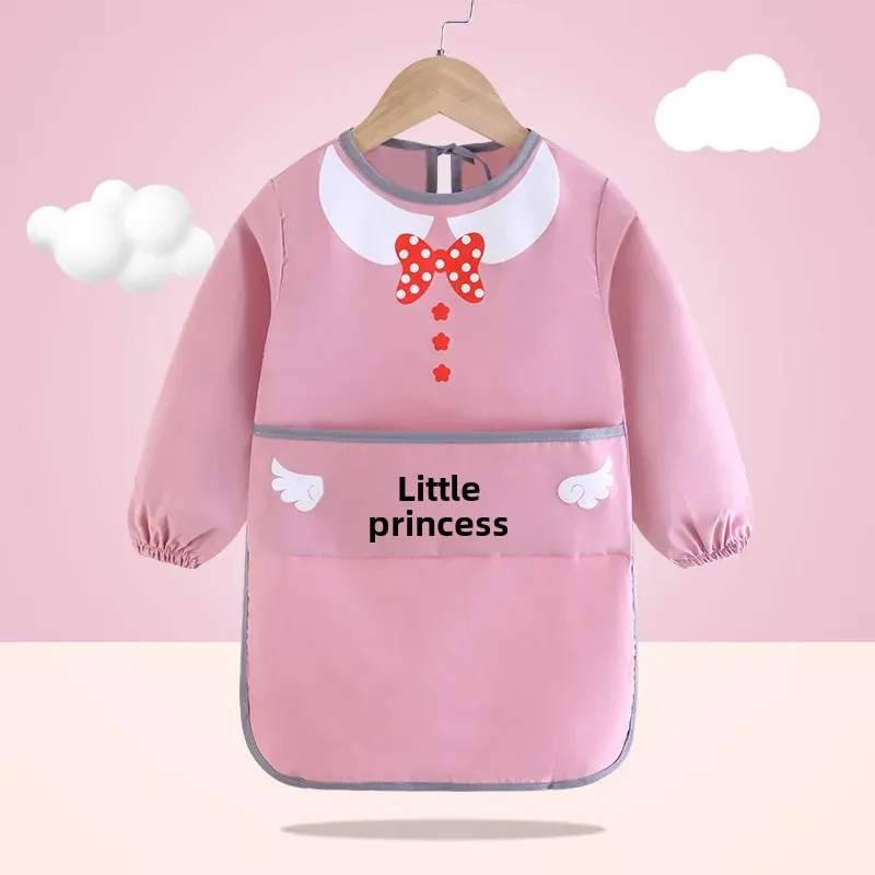 Waterproof Long Sleeve Baby Feeding Apron Child Eating Coverall Dirt Resistant Outwear for Autumn Winter Drawing And Eating
