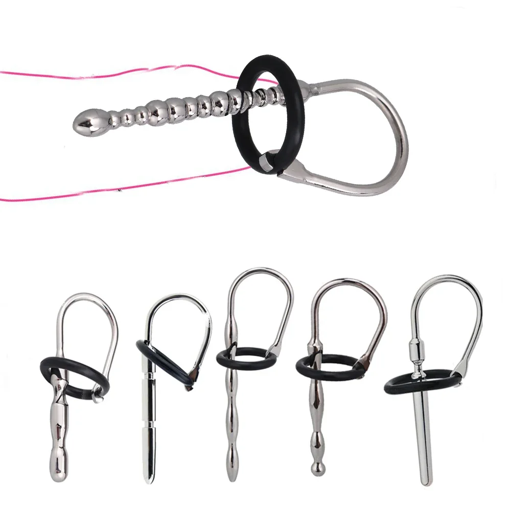 

Metal Penis Ring Urethral Dilator Plug Glans Stimulator Catheter Chastity Adult Sex Toys for Man Bdsm Game Shop 18 Tooy Bondage