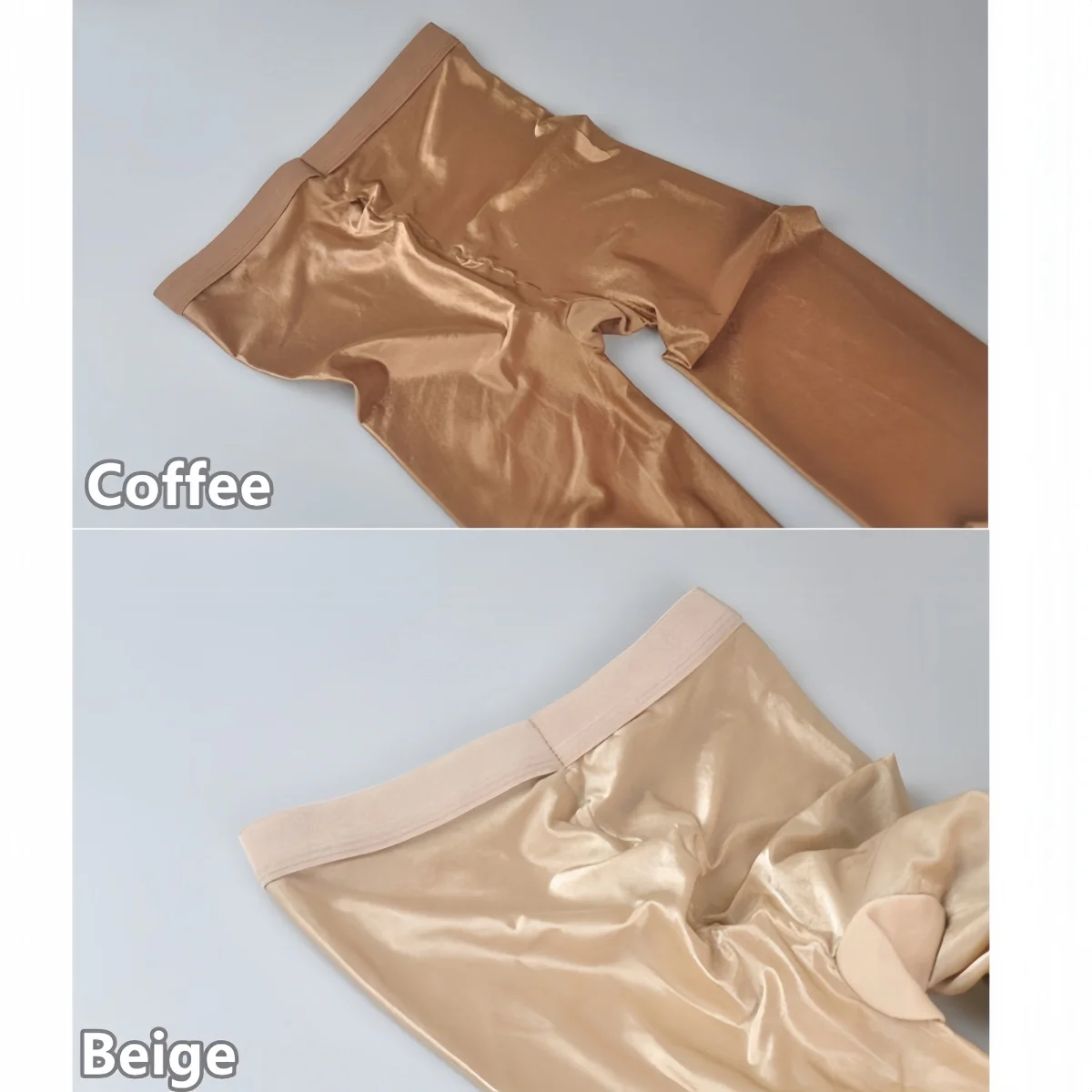 Neue 70D Ölglänzende Transparente Seidenstrümpfe Strumpfhose Plus Size 3XXXL Hochgeschnittene Leggings Dessous Strumpfhosen für Frauen über 110KG Winter – Detail 2