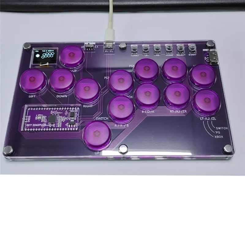 AC57-13Key 조이스틱 Hitbox 키보드 아케이드 스틱 컨트롤러 PS4/PS3/스위치/스팀 아케이드 Hitbox 컨트롤러 파이트 스틱