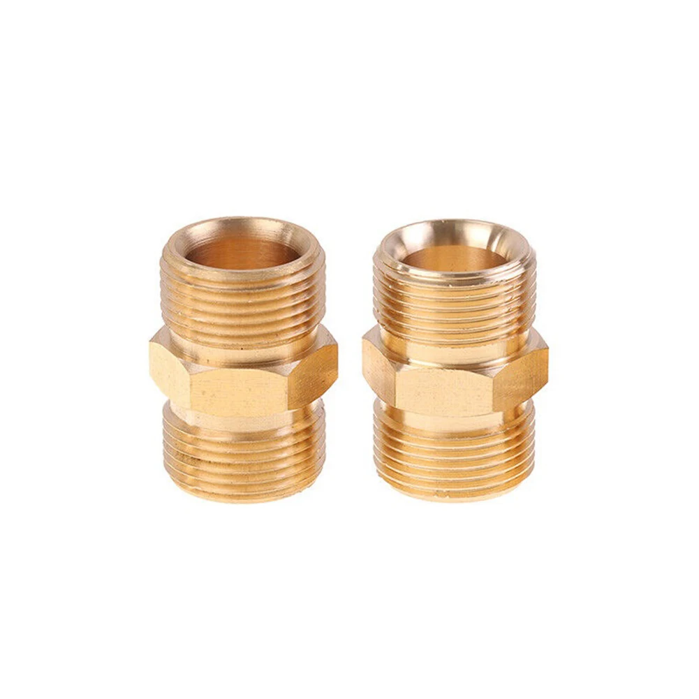 

1pc M22 14mm/15mm Brass Hose Coupler Adaptor High Pressure Washer Hose Extension Connector Garden Water Connectors
