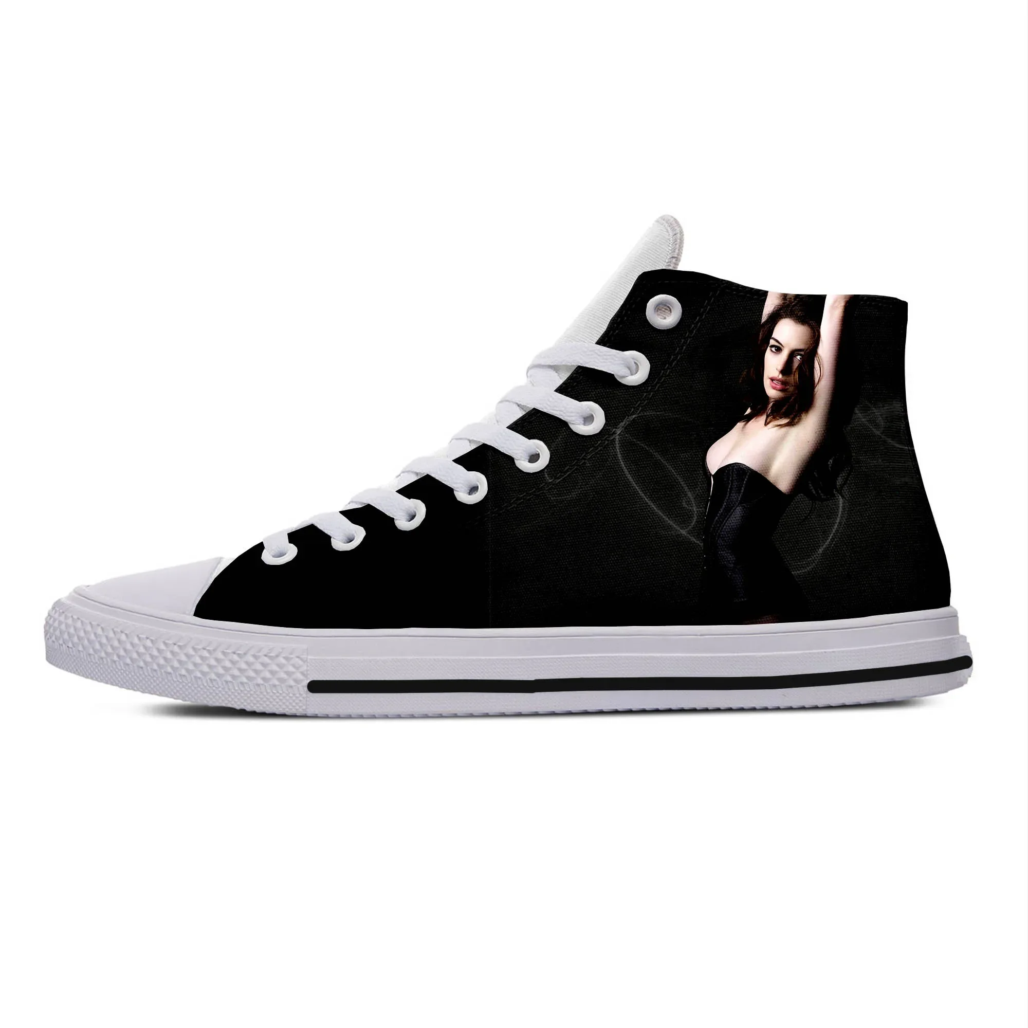 Hot Cool Summer Fashion Anne Hathaway High Sneakers Men Women High Quality Casual Shoes High Help Latest Classic Board Shoes