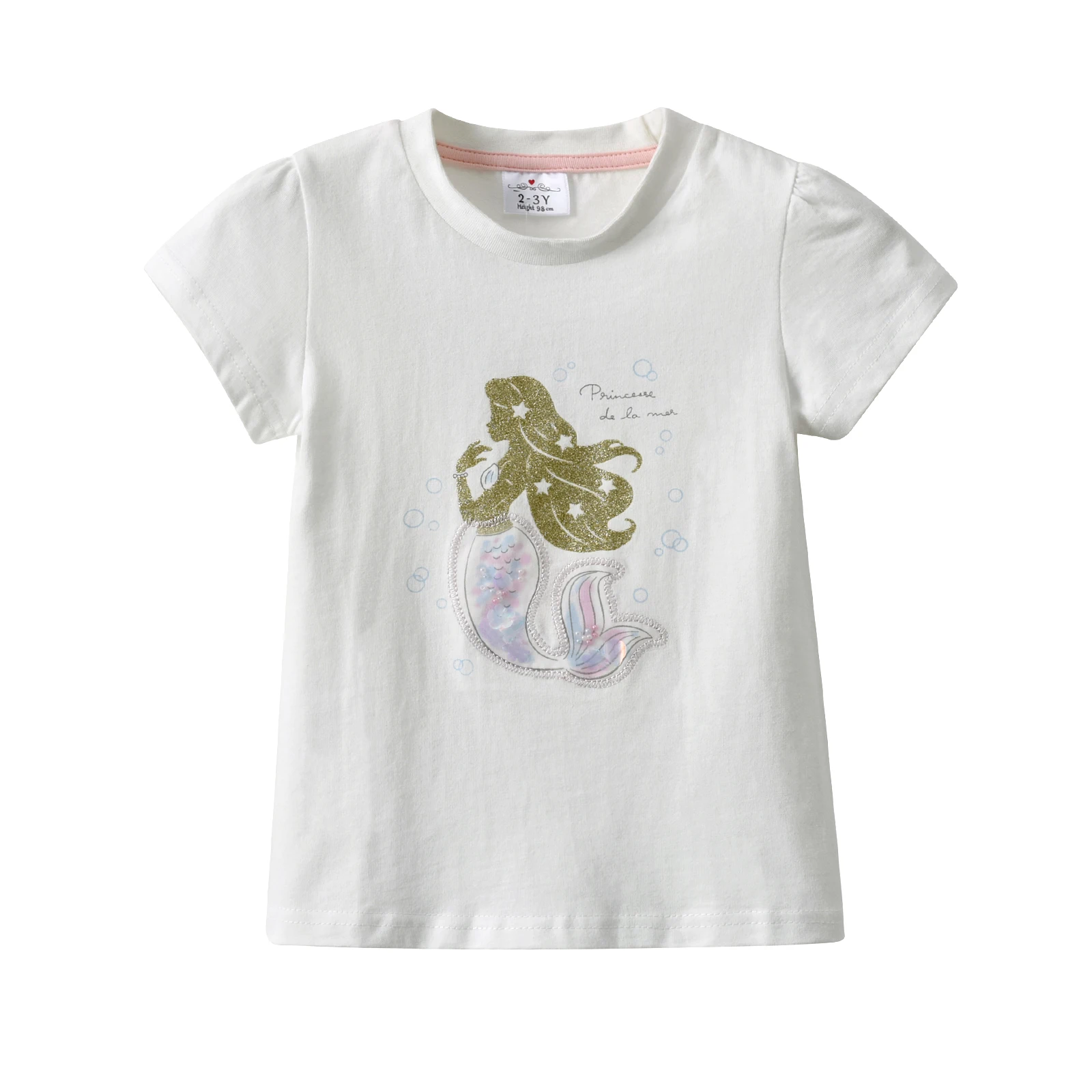 VIKITA-Camiseta de verano para niñas, ropa de unicornio para niños pequeños, Tops y camisetas de algodón con dibujos animados para niños de 3 a 8 años, 2023