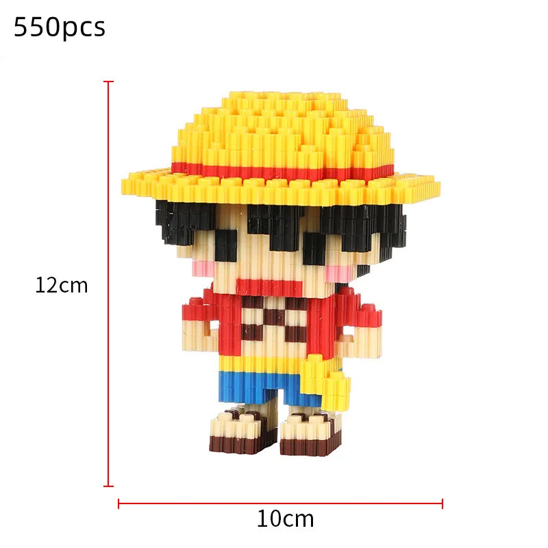 thumbnail image 1 of Mini bloques de construcción de Anime Luffy Joe Ba Sorong Chopper modelo 3D DIY montaje modelado figura educativa juguete, 1 of 4