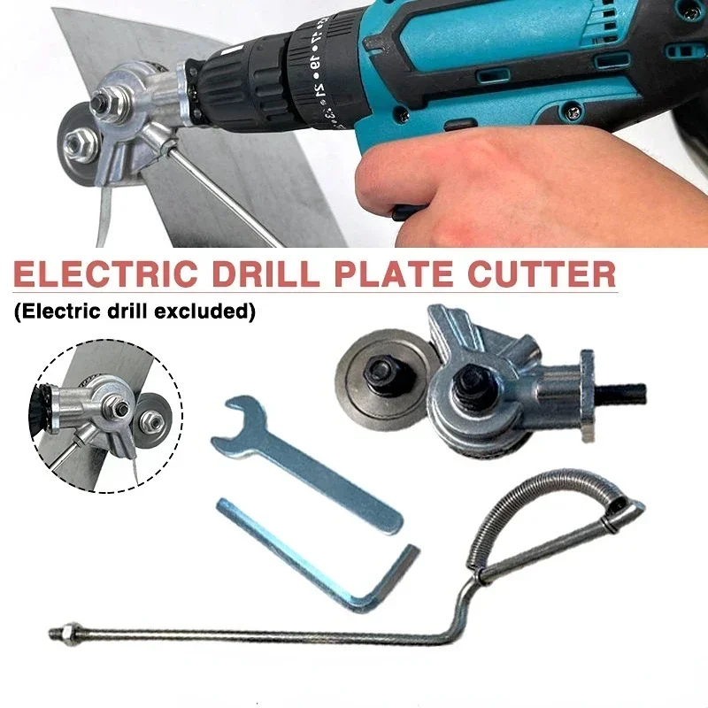 Electric Drill Plate Cutter Metal Nibbler Sheet Cutter Cutting Tool Saw  Cutter Plate Punch Scissors Shears For Lithium Drill - AliExpress