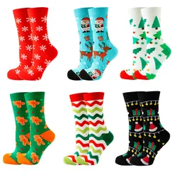 2023 Autumn/Winter Christmas New Santa Claus Women's Socks Elk Tide Socks Christmas Tree Geometric Cotton Socks