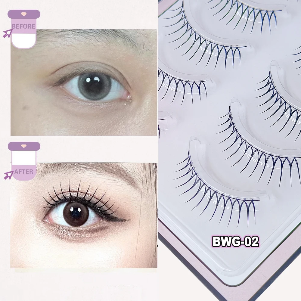 Blinkwave idol lashes U-Shape Tip Girl Group Lashes Black Band for Double Eyelid Lift Clear Band for Natural Look Korean makeup