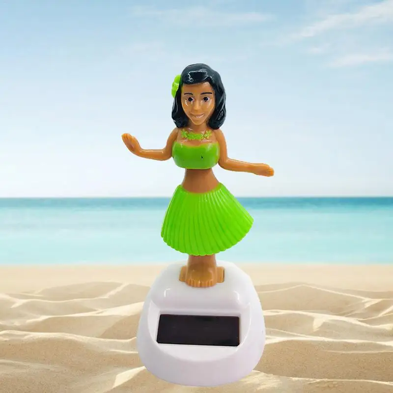 Solar Powered Dancing Toys Little Girl Dancer Toy Car Dashboard Decor Portable Car Ornament Solar Hummingbird Toy