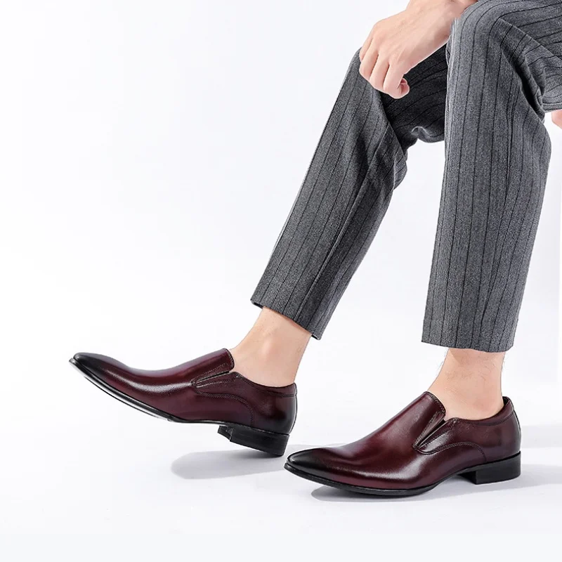 Brand Mens Dress Loafers 2025 New Style Quality Genuine Leather