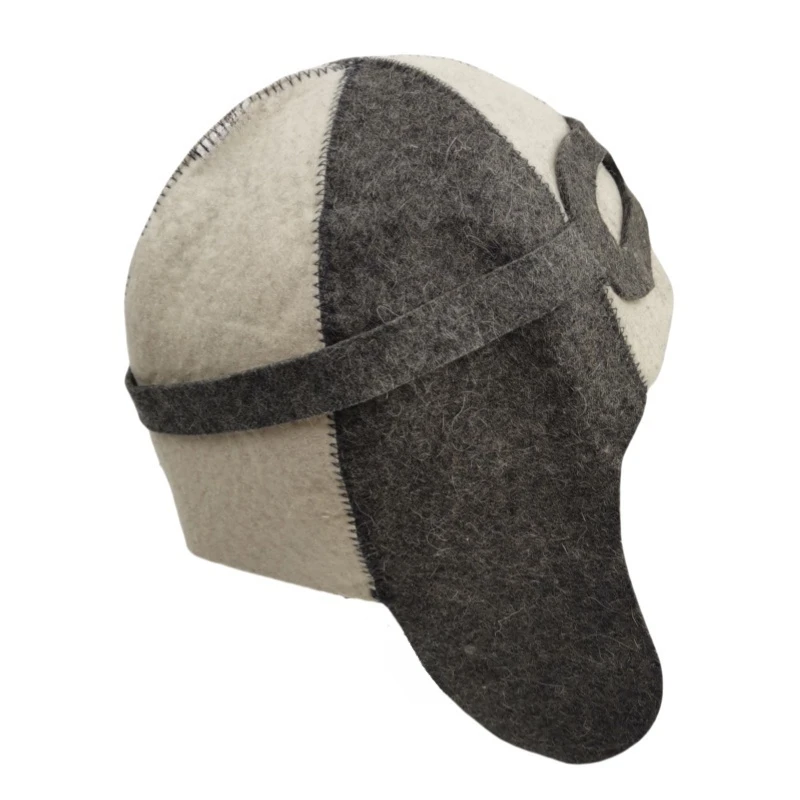 Pilot Aviator Perfect Sauna Hat Made of Wool Felt Sauna Hat Men's Headwear - Sauna Gifts for Men 2