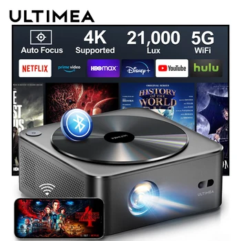 ULTIMEA Full HD Projector 1080P 4K Video Home Theater Projectors AutoFocus&6D Keystone Correction Smart 5G WiFi Bluetooth Beamer 1
