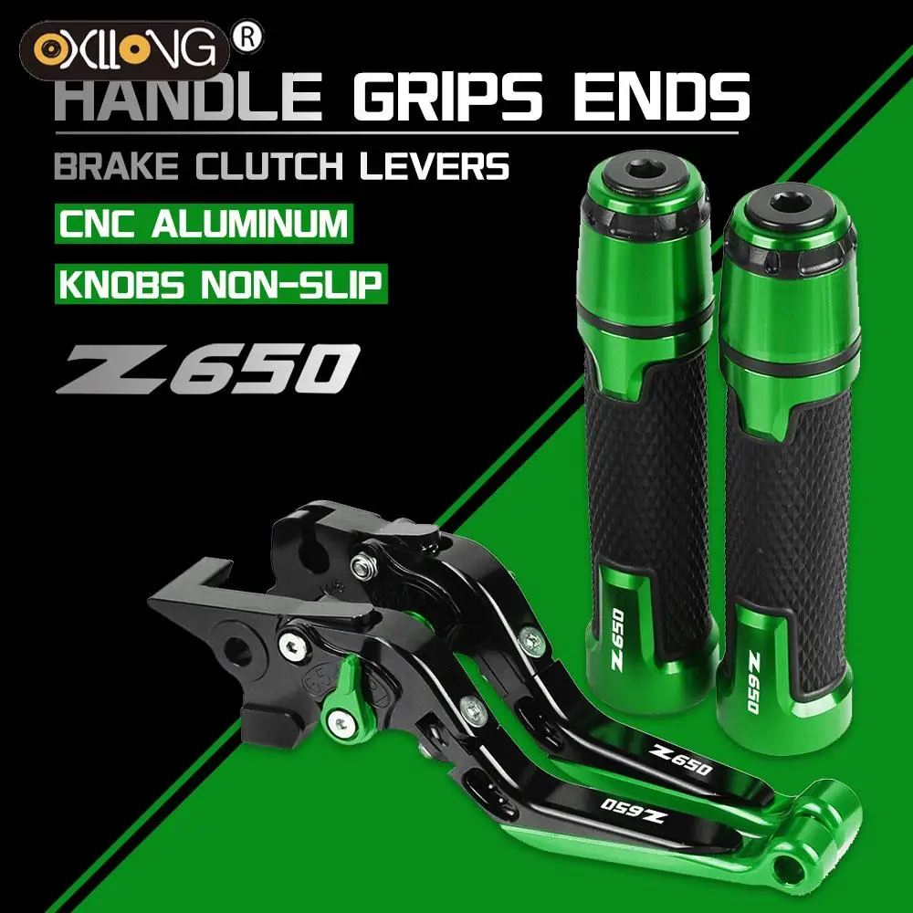 

Z650 Motorcycle CNC Brake Clutch Levers Handlebar knobs Handle Hand Grip Ends FOR KAWASAKI Z650 2016 2017 2018 2019 2020