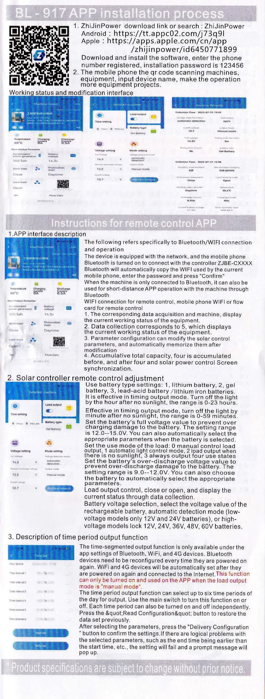 Solar Controller with Bluetooth/WiFi, HD LCD, Dual USB, Metal Heat Dissipation,